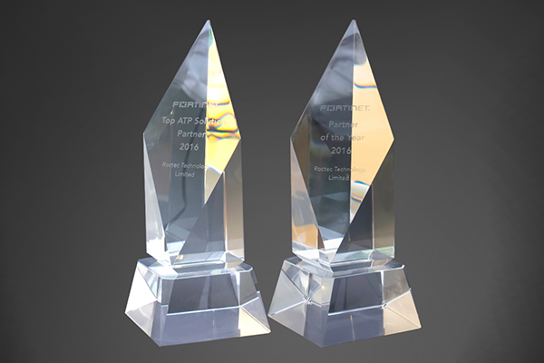 a 2016 Fortinet Top ATP Solution Partner Award and a 2016 Fortinet Partner of the Year Award for Roctec