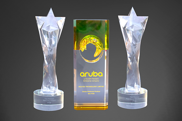 Roctec has received 3 awards from Aruba in 2020 signifying our Top Partner status.