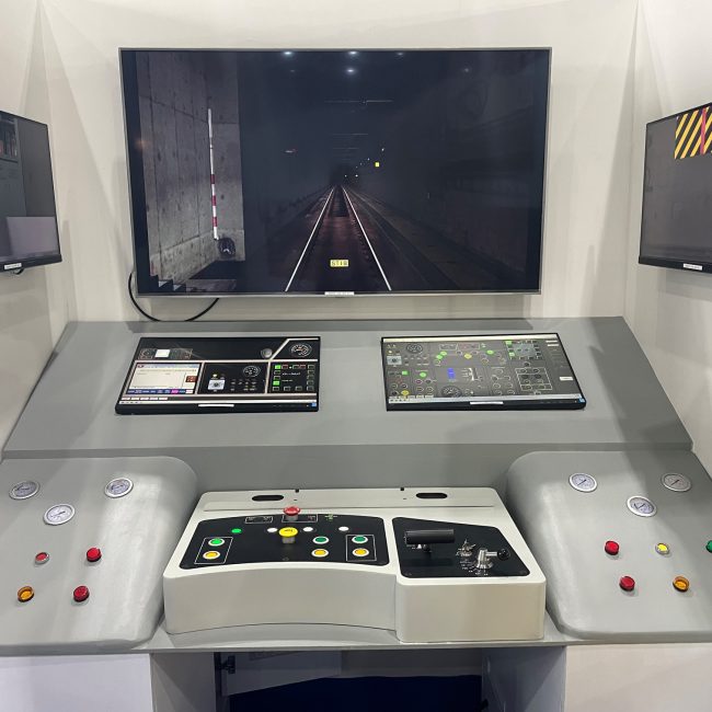 a simplified set-up for an immersive driving experience dealing with handle and buttons