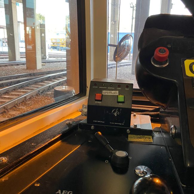 A panel at the driver's seat of the Intergrated Speed and Position Supervision System