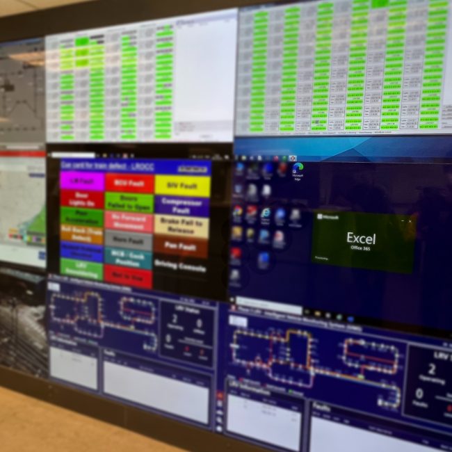 A dashboard of the Intergrated Speed and Position Supervision System for the Light Rail at the control centre