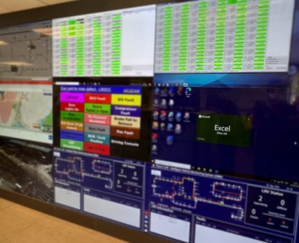 A dashboard of the Intergrated Speed and Position Supervision System for the Light Rail at the control centre
