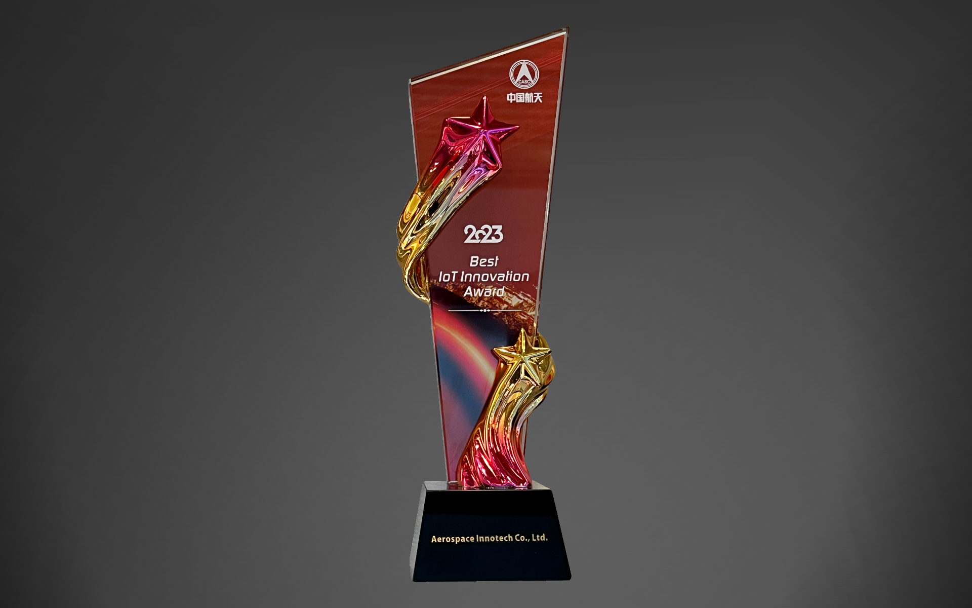 a 2023 Aerospace Corp. Best IoT Innovation Award for Roctec Technology Limited